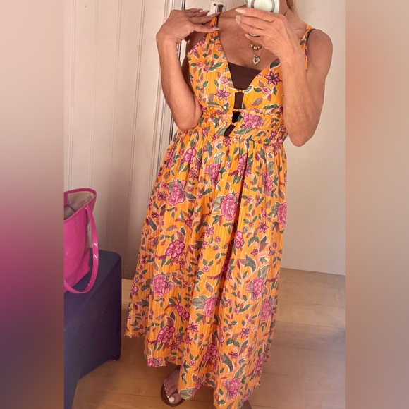 CAROLINE CONSTAS Floral Print Midi Dress | Small - Picture 13 of 14